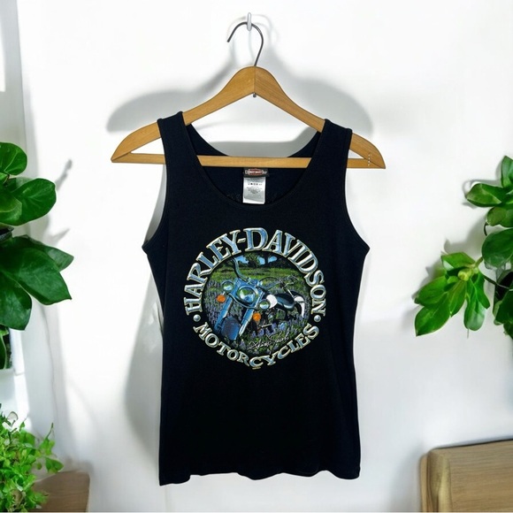 Harley Davidson Motorcycles Munster Indiana Calumet Biker Graphic Muscle Tee - Picture 1 of 10